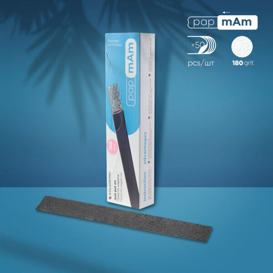 Disposable papmAm files for straight nail file EXPERT 22 180 grit (50 pcs) - Pipa Cosmetics Staleks Pro