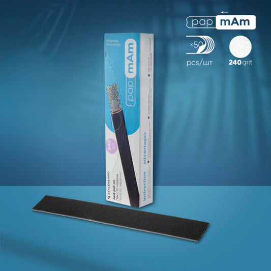 Disposable papmAm files for straight nail file EXPERT 22 240 grit (50 pcs) - Pipa Cosmetics Staleks Pro