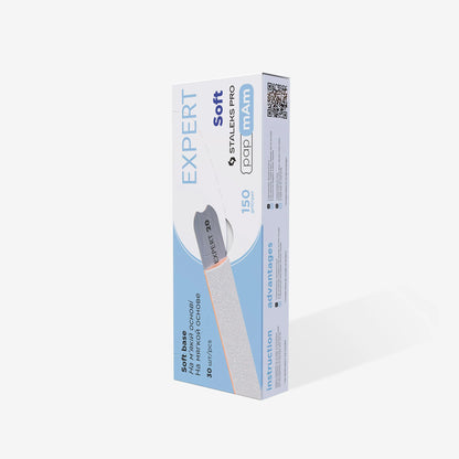 Disposable papmAm files white (soft foam layer) EXPERT 20 (25 units) - Pipa Cosmetics Staleks Pro