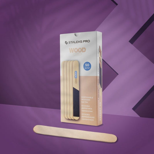 Disposable wooden nail file, straight (base) EXPERT 20 - Pipa Cosmetics Staleks Pro