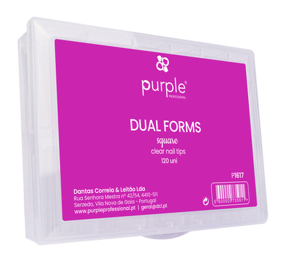 Dual Forms Square Nail Tips - Pipa Cosmetics Purple Professional®