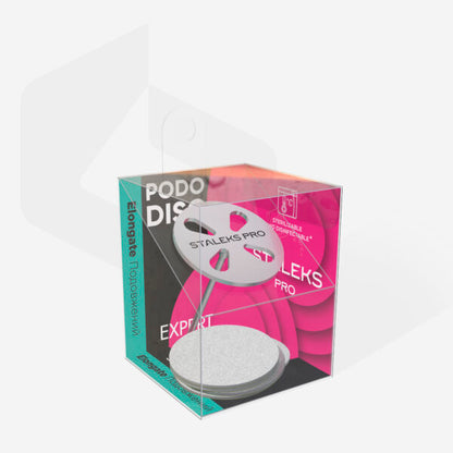 Elongate pedicure disc PODODISC EXPERT L and set of disposable file 180 grit 5 pc (25 mm) - Pipa Cosmetics Staleks Pro