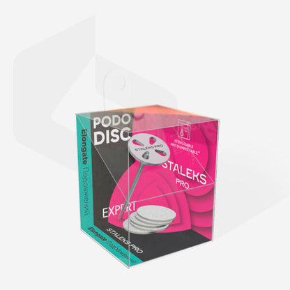 Elongate pedicure disc PODODISC EXPERT S and set of disposable file 180 grit 5 pc (15 mm) - Pipa Cosmetics Staleks Pro