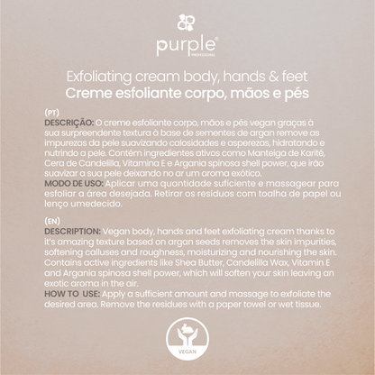 Exfoliating Cream Cocoa - Vegan - Pipa Cosmetics Purple Professional®