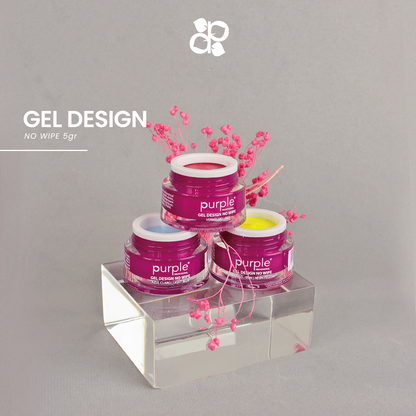 Gel Design Black No Wipe - Pipa Cosmetics Purple Professional®