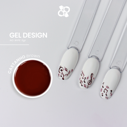 Gel Design Brown No Wipe - Pipa Cosmetics Purple Professional®