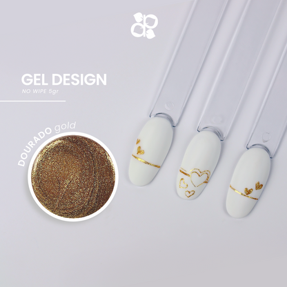 Gel Design Gold No Wipe - Pipa Cosmetics Purple Professional®