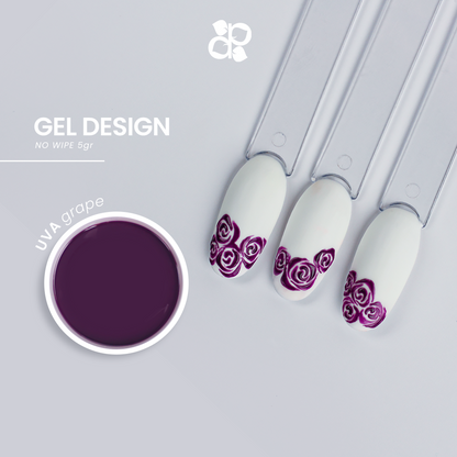 Gel Design Grape No Wipe - Pipa Cosmetics Purple Professional®