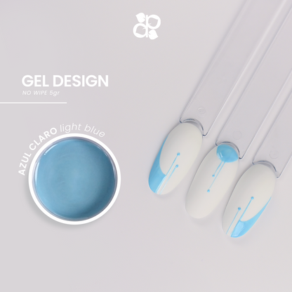 Gel Design Light Blue No Wipe - Pipa Cosmetics Purple Professional®