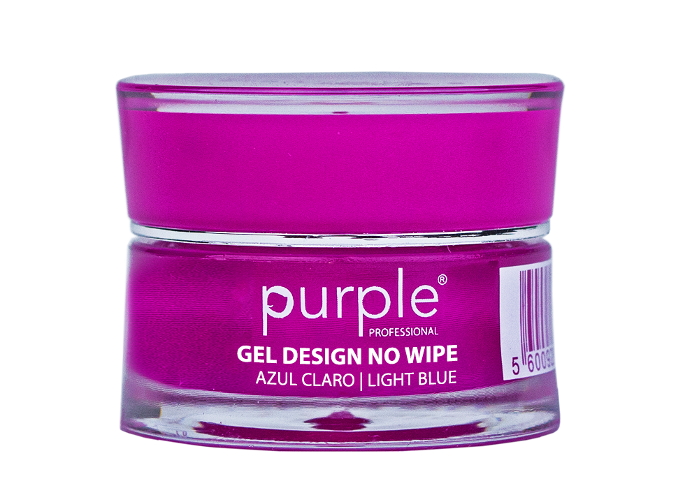 Gel Design Light Blue No Wipe - Pipa Cosmetics Purple Professional®