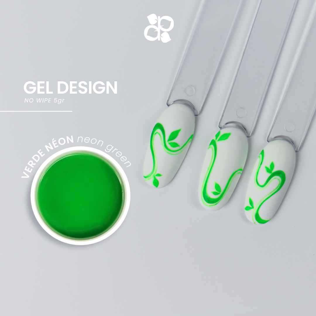 Gel Design Neon Green No Wipe - Pipa Cosmetics Purple Professional®