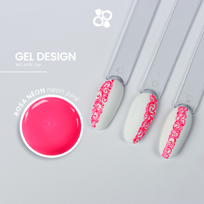 Gel Design Neon Pink No Wipe - Pipa Cosmetics Purple Professional®