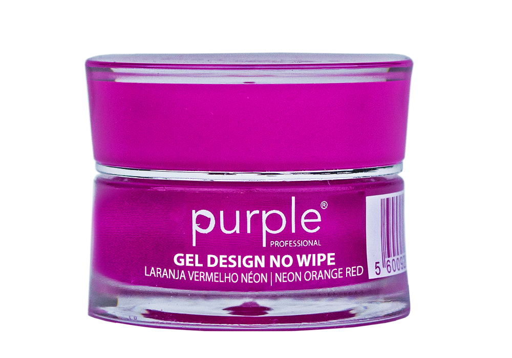 Gel Design Neon Red Orange No Wipe - Pipa Cosmetics Purple Professional®