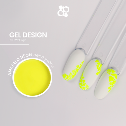 Gel Design Neon Yellow No Wipe - Pipa Cosmetics Purple Professional®
