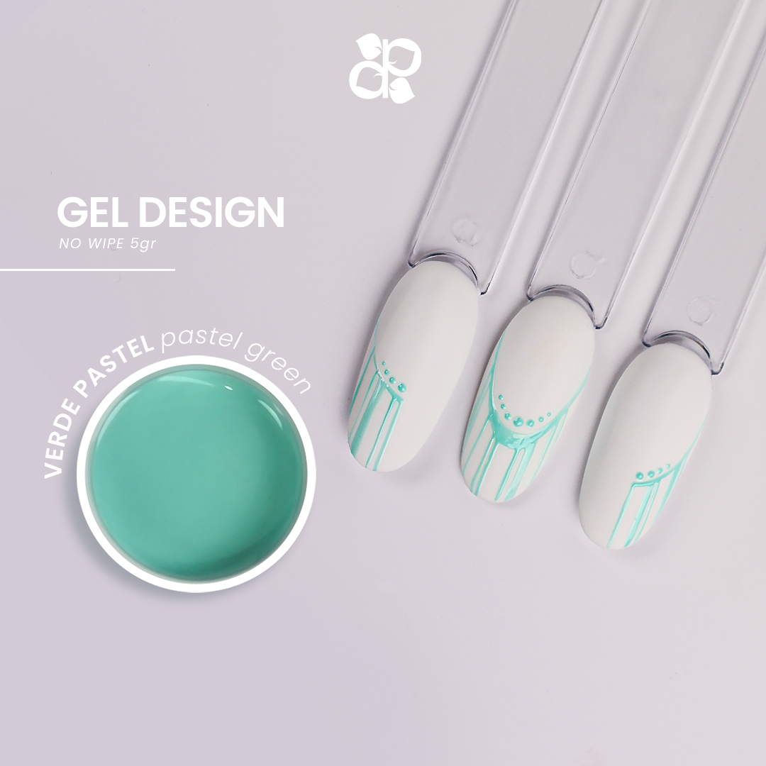Gel Design Pastel Green No Wipe - Pipa Cosmetics Purple Professional®