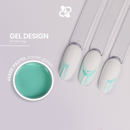 Gel Design Pastel Green No Wipe - Pipa Cosmetics Purple Professional®