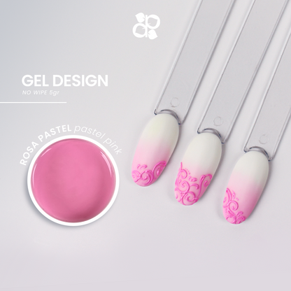 Gel Design Pastel Pink No Wipe - Pipa Cosmetics Purple Professional®