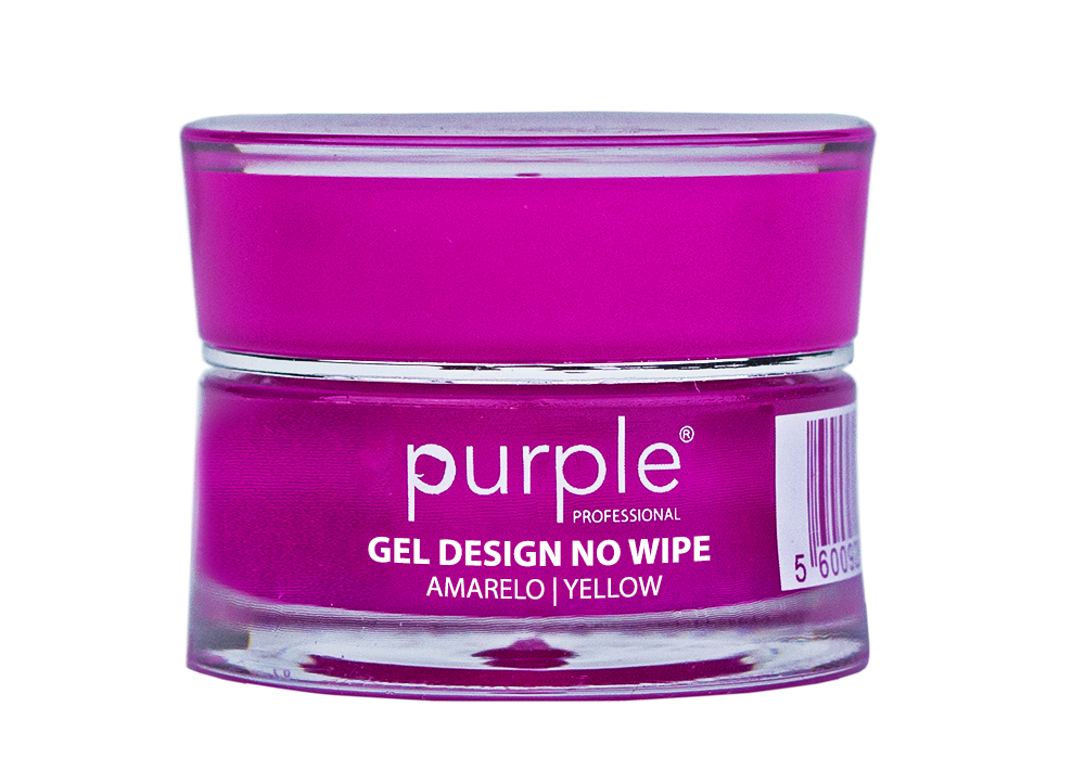 Gel Design Yellow No Wipe - Pipa Cosmetics Purple Professional®