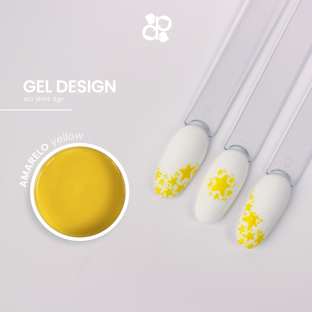 Gel Design Yellow No Wipe - Pipa Cosmetics Purple Professional®