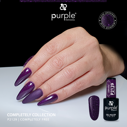 Gel Polish Completely Free  glitter - Pipa Cosmetics Purple Professional®