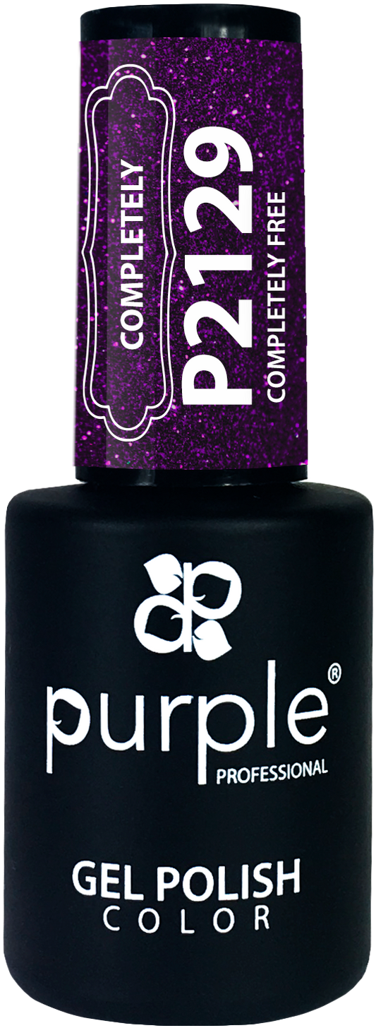 Gel Polish Completely Free  glitter - Pipa Cosmetics Purple Professional®