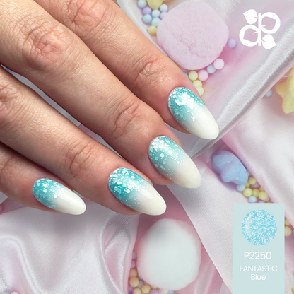 Gel Polish Fantastic Blue  flakes - Pipa Cosmetics Purple Professional®
