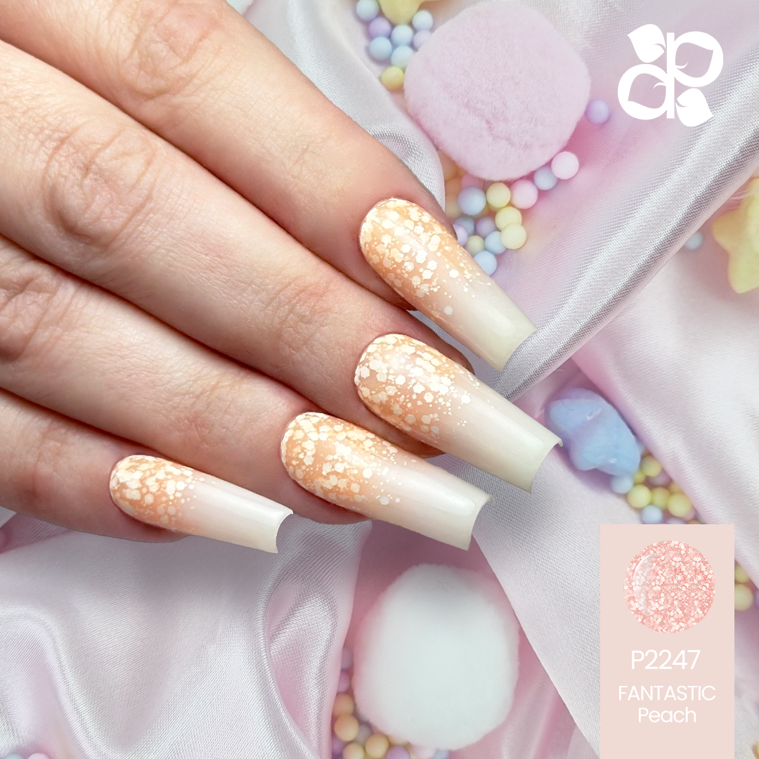 Gel Polish Fantastic Peach  flakes - Pipa Cosmetics Purple Professional®