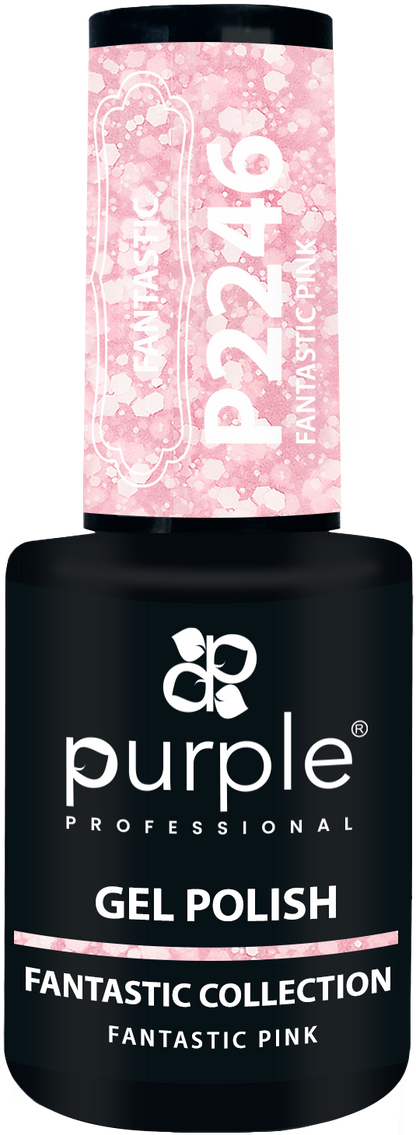 Gel Polish Fantastic Pink  flakes - Pipa Cosmetics Purple Professional®