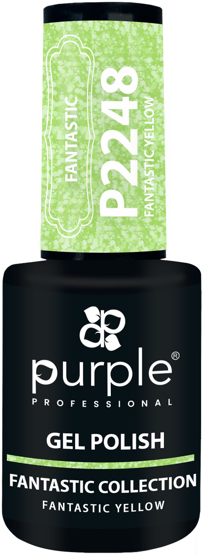 Gel Polish Fantastic Yellow  flakes - Pipa Cosmetics Purple Professional®