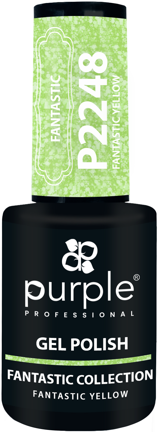 Gel Polish Fantastic Yellow  flakes - Pipa Cosmetics Purple Professional®
