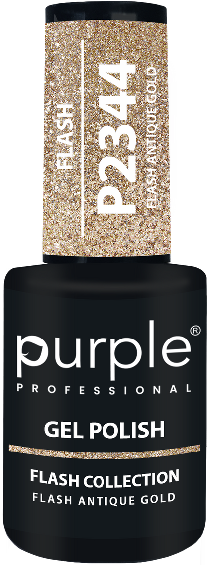 Gel Polish Flash Antique Gold - Pipa Cosmetics Purple Professional®