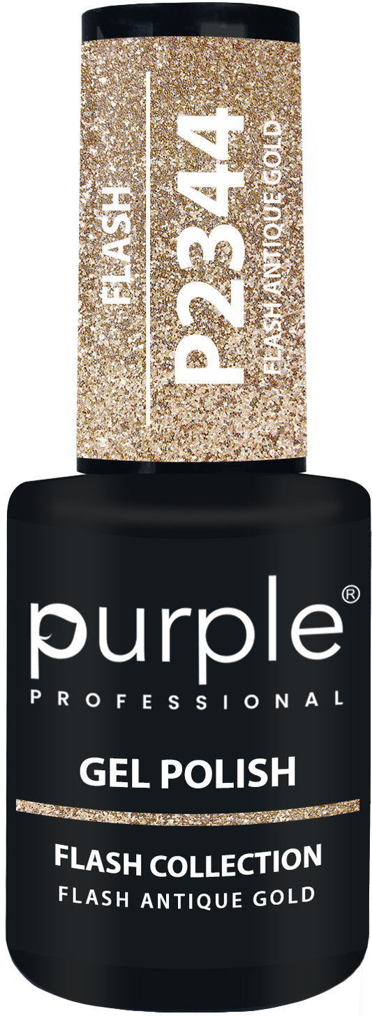 Gel Polish Flash Antique Gold - Pipa Cosmetics Purple Professional®