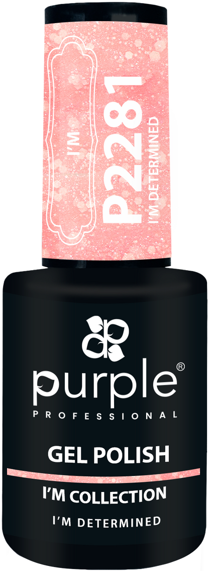 Gel Polish I'm Determined  flakes - Pipa Cosmetics Purple Professional®