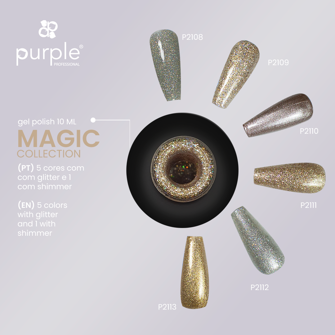 Gel Polish Magic Fairy  glitter - Pipa Cosmetics Purple Professional®