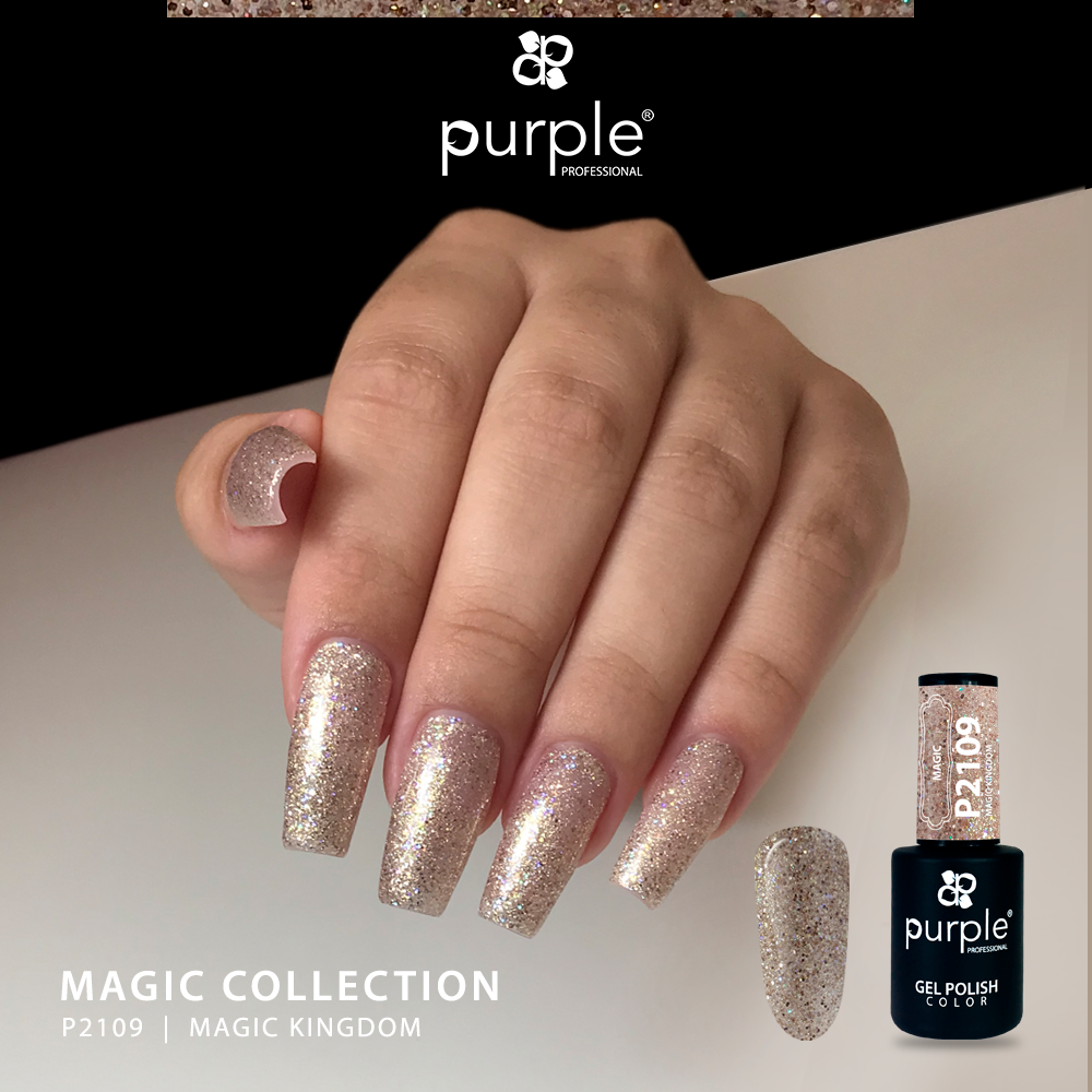 Gel Polish Magic Kingdom  glitter - Pipa Cosmetics Purple Professional®