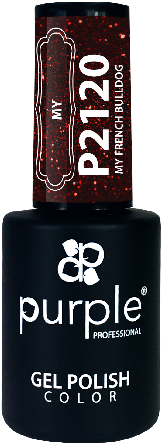 Gel Polish My French Bulldog  glitter - Pipa Cosmetics Purple Professional®