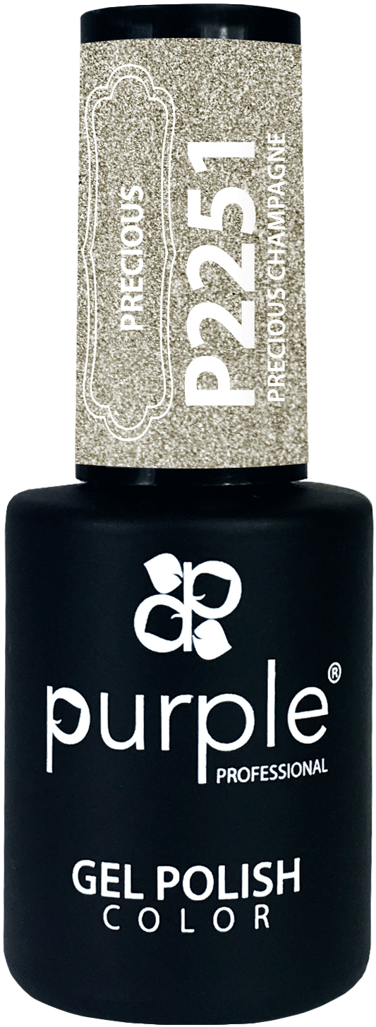 Gel Polish Precious Champagne  glitter - Pipa Cosmetics Purple Professional®