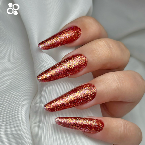 Gel Polish Precious Golden Cooper  glitter - Pipa Cosmetics Purple Professional®