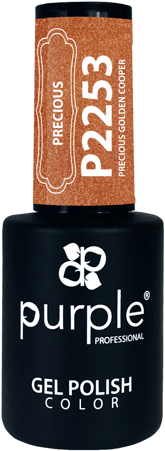 Gel Polish Precious Golden Cooper  glitter - Pipa Cosmetics Purple Professional®