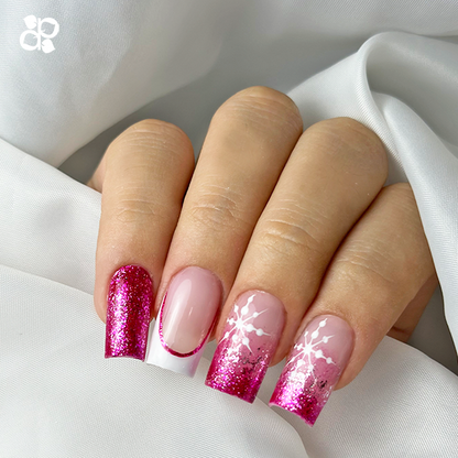 Gel Polish Precious Pink Fuchsia  glitter - Pipa Cosmetics Purple Professional®