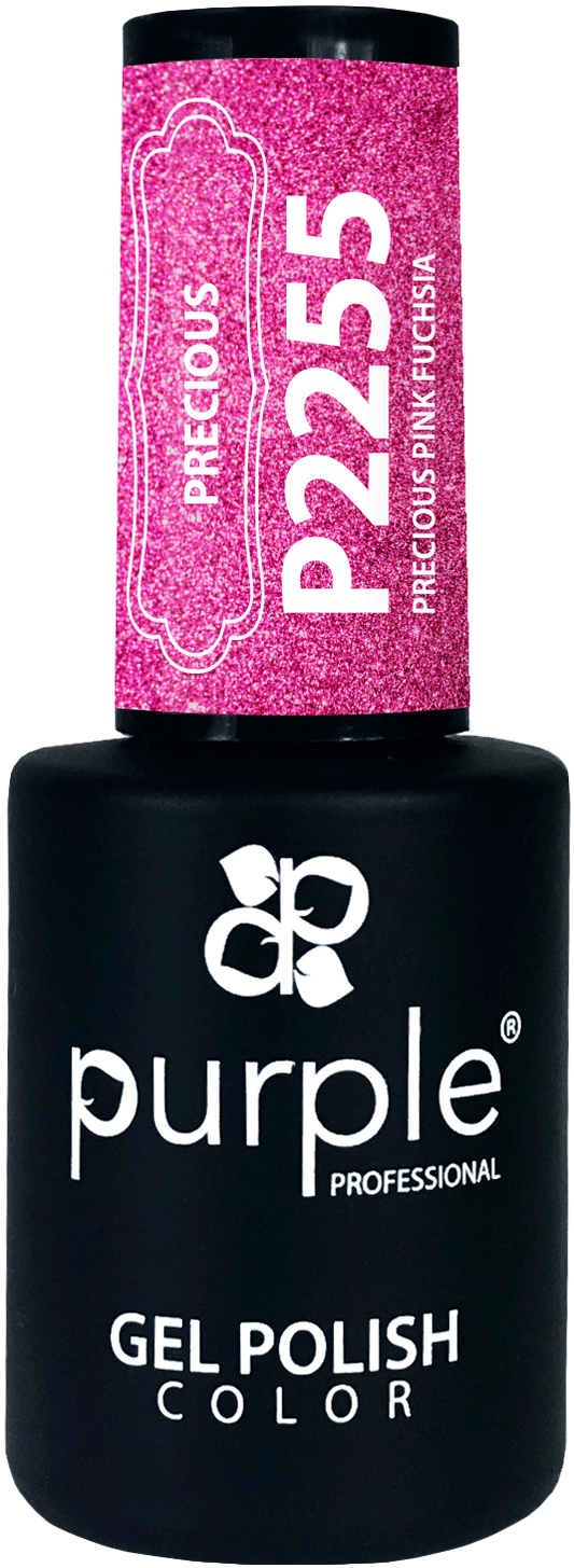 Gel Polish Precious Pink Fuchsia  glitter - Pipa Cosmetics Purple Professional®