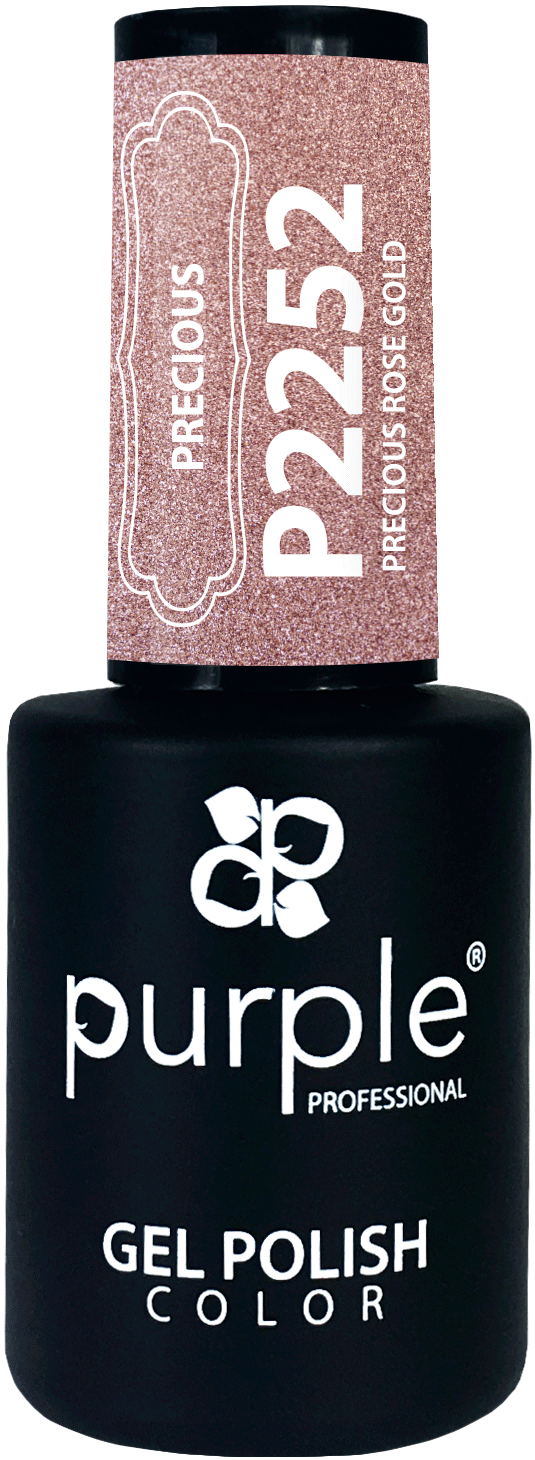 Gel Polish Precious Rose Gold  glitter - Pipa Cosmetics Purple Professional®