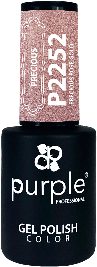 Gel Polish Precious Rose Gold  glitter - Pipa Cosmetics Purple Professional®