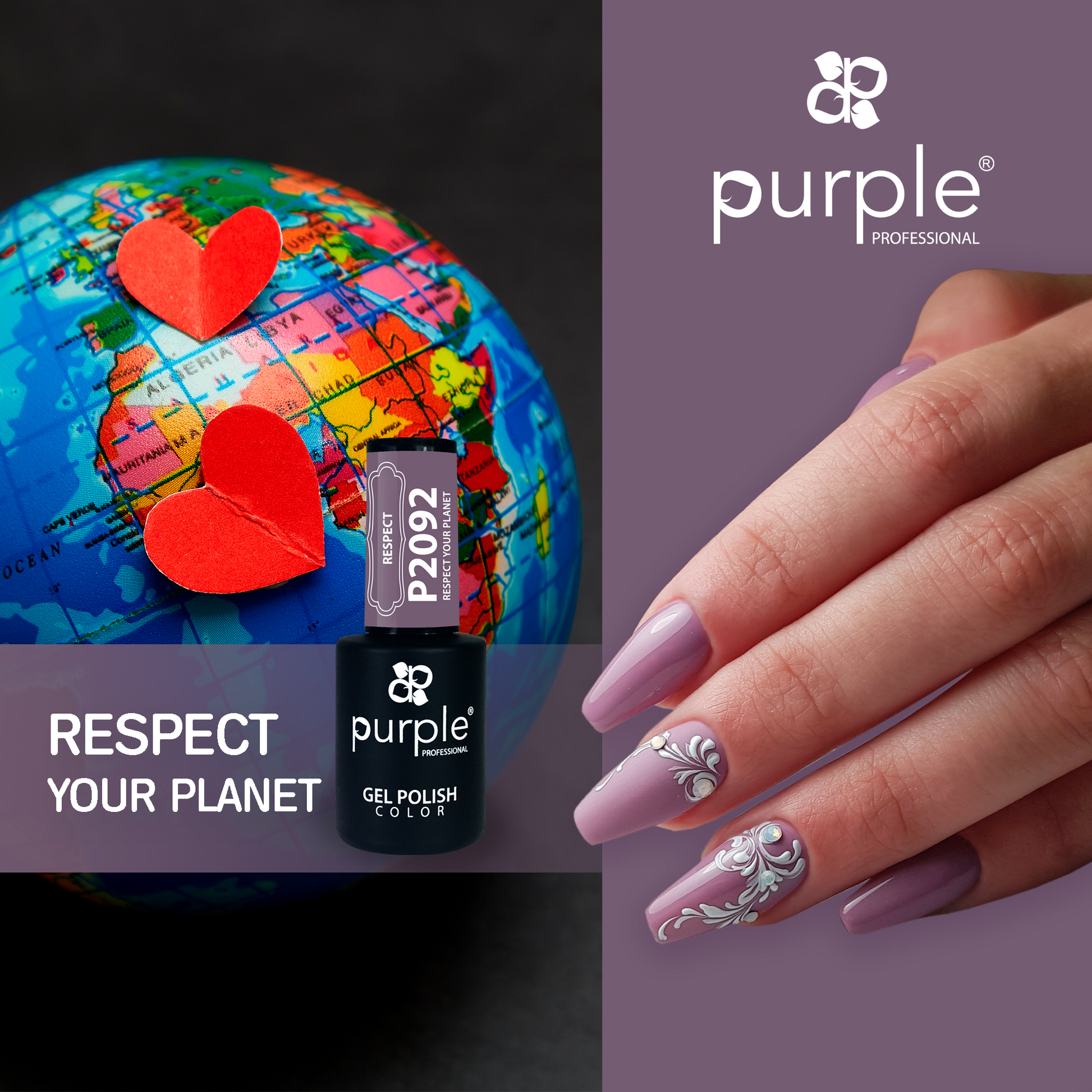 Gel Polish Respect Your Planet - Pipa Cosmetics Purple Professional®