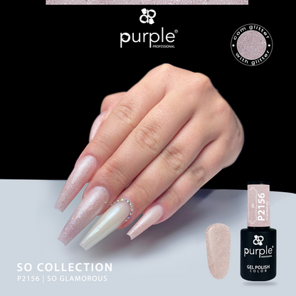 Gel Polish So Glamorous  glitter - Pipa Cosmetics Purple Professional®