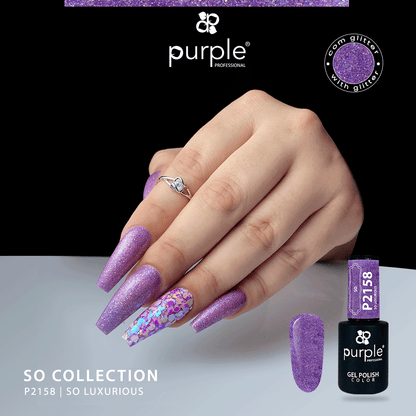 Gel Polish So Luxurious  glitter - Pipa Cosmetics Purple Professional®