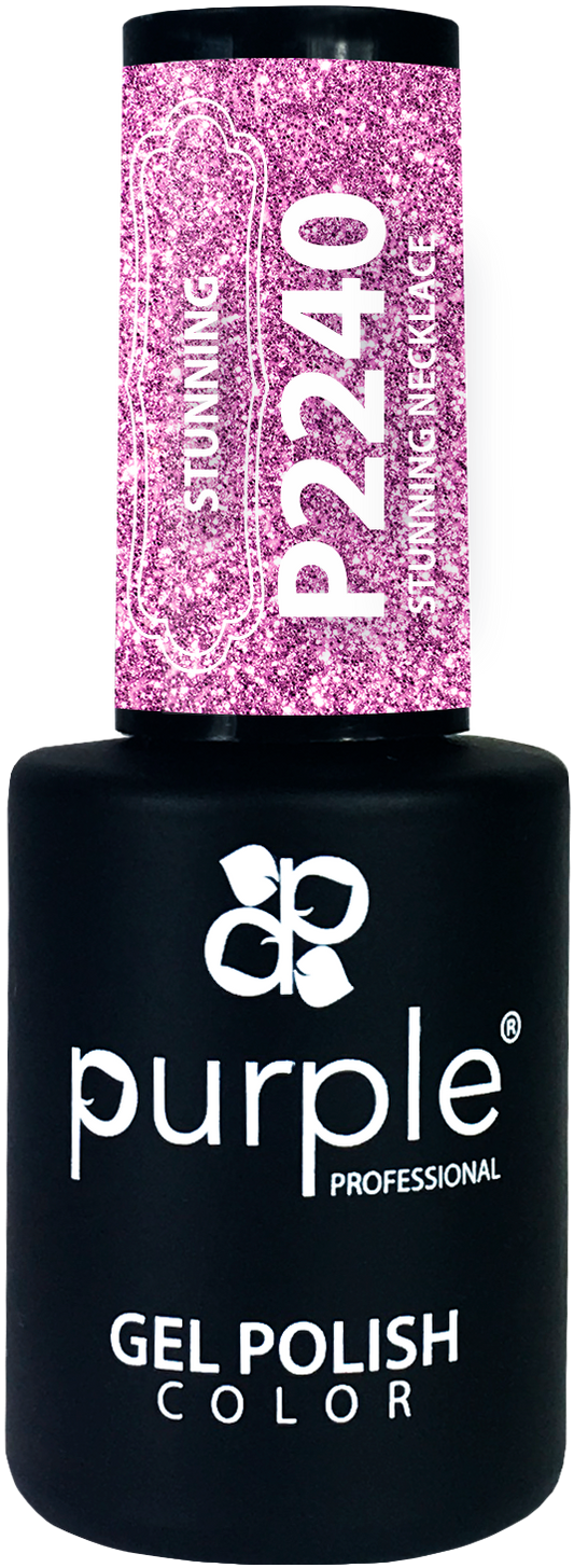 Gel Polish Stunning Necklace  glitter - Pipa Cosmetics Purple Professional®