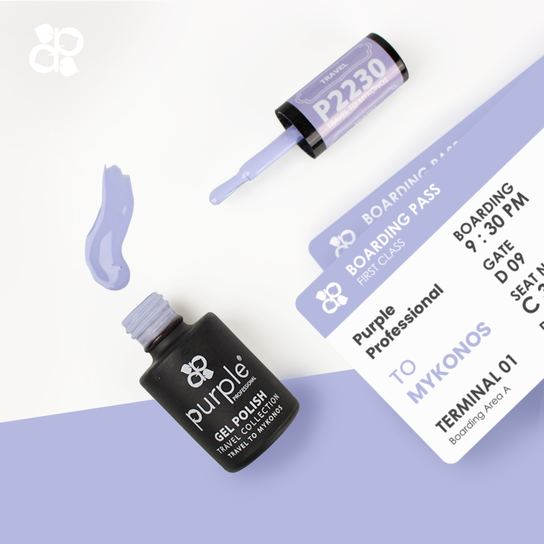 Gel Polish Travel to Mykonos - Pipa Cosmetics Purple Professional®