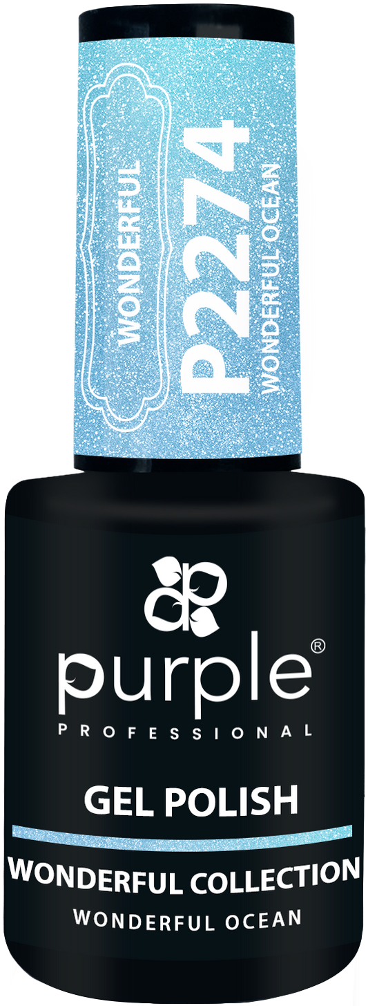 Gel Polish Wonderful Ocean  glitter - Pipa Cosmetics Purple Professional®