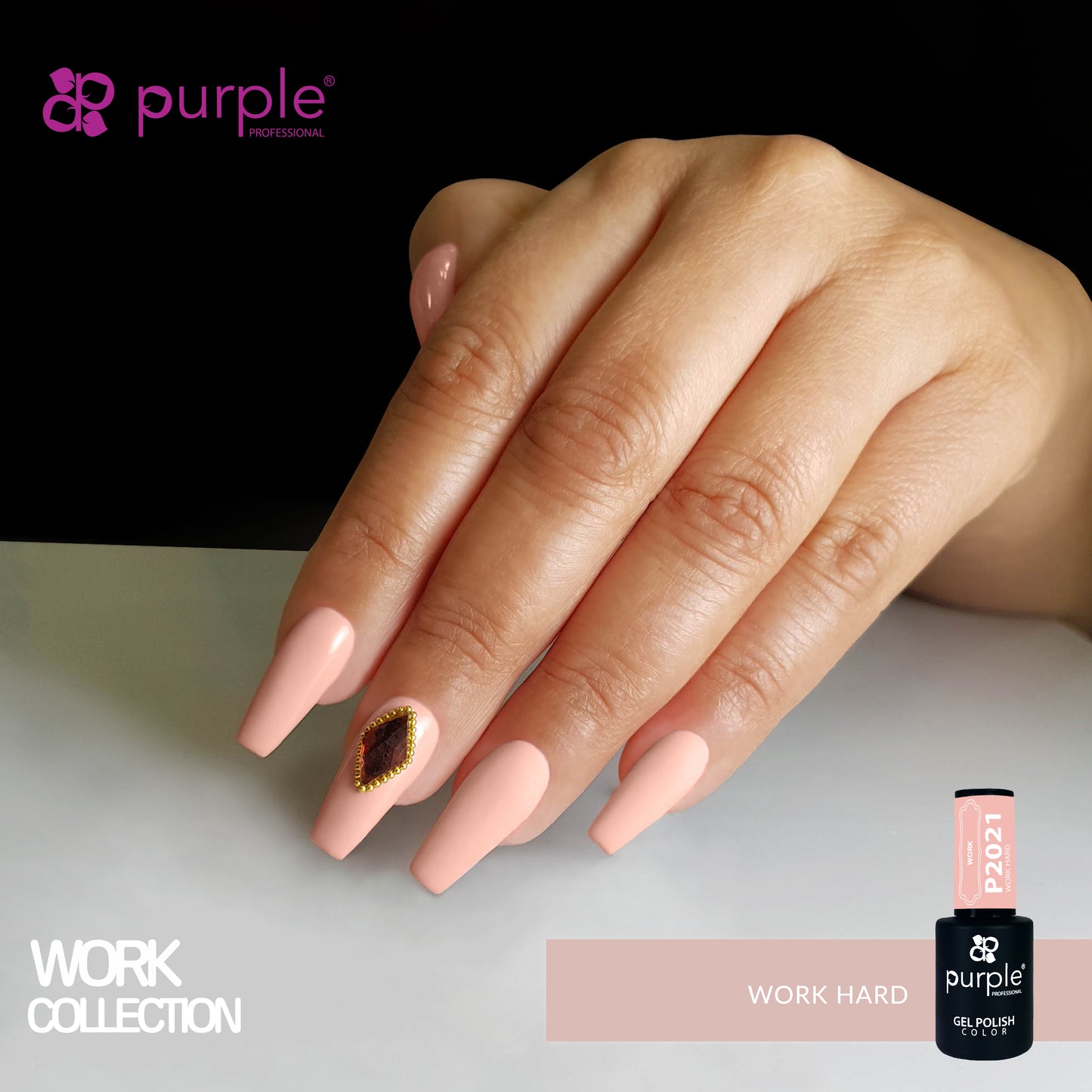 Gel Polish Work Hard - Pipa Cosmetics Purple Professional®
